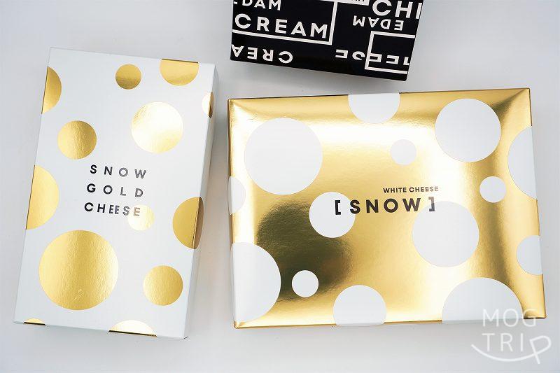 [SNOW]CHEESE クリーム＆エダム　その他の商品がテーブルに置かれている