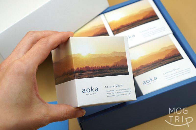アオカ「キャラメルバームクーヘン」の内箱