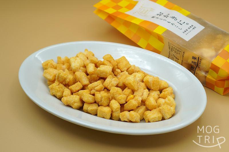 「おかきに。焼きとうもろこし」