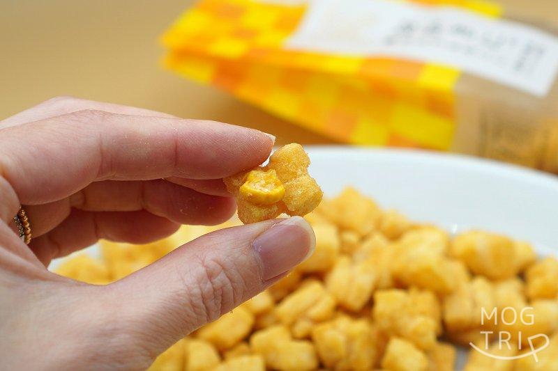 「おかきに。焼きとうもろこし」