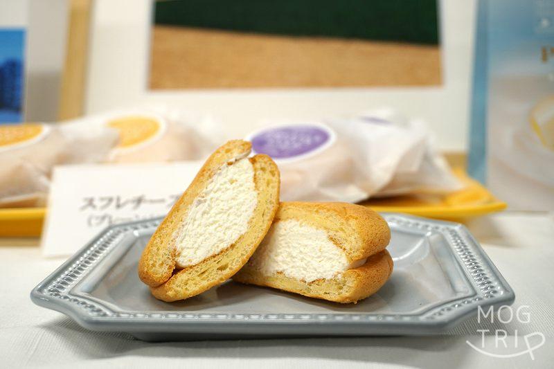 フェルムラテール美瑛の「スフレチーズサンド」